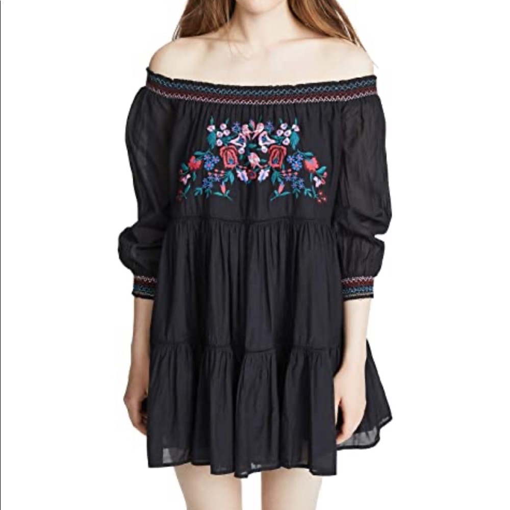 NWT free people sunbeams floral embroidered dress